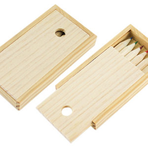Set Lapices Colores Madera