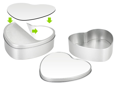 Caja Metalica Corazon Sublimacion