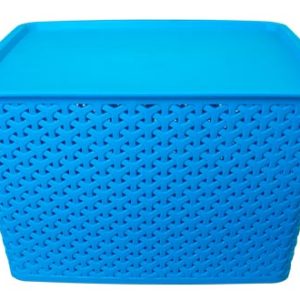 Canasto plástico 24 lt con tapa
