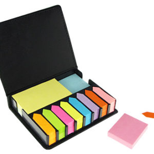 Set de Notas Adhesivas de PU Negro